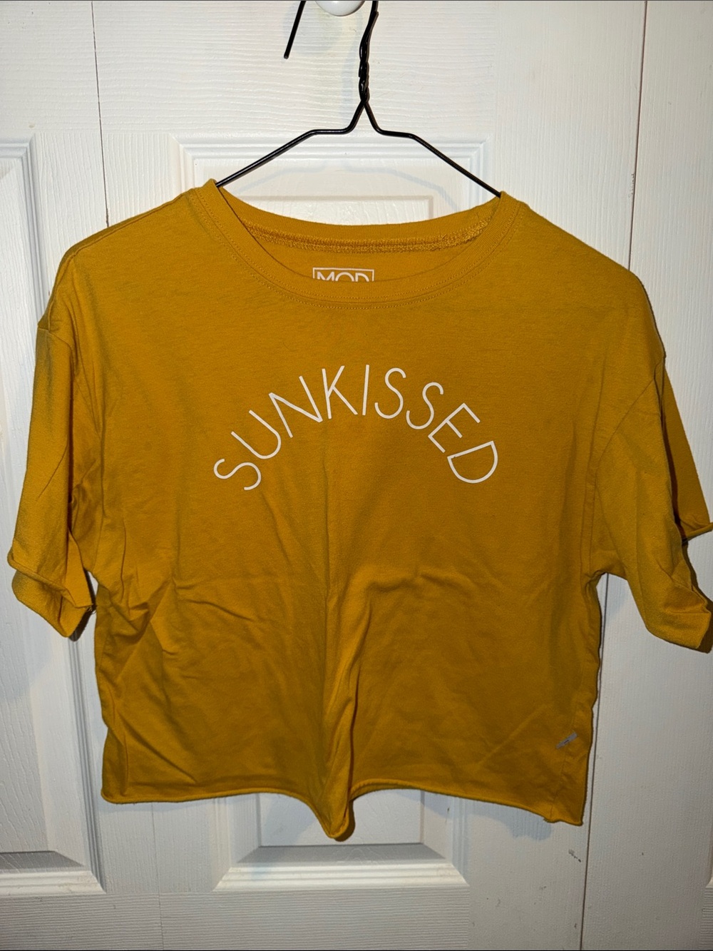 Sunkissed Short Sleeve Crop Tee - Mustard
